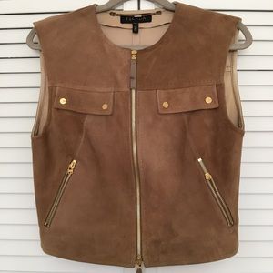 Escada brown suede vest for women